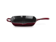 Signature Grillit® Vierkant in Geëmailleerd Gietijzer 26cm Garnet