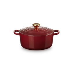 Le Creuset Stoofpan Rond in Geëmailleerd Gietijzer Rhone 24cm 4,2l 