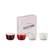 Set de 4 ramequins Petits Fours en céramique 