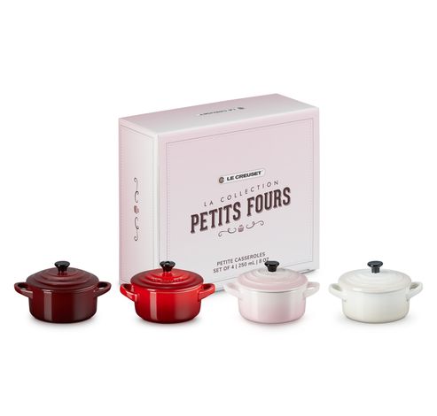 Petits Fours Mini Stoofpannen Set van 4 in Aardewerk  Le Creuset