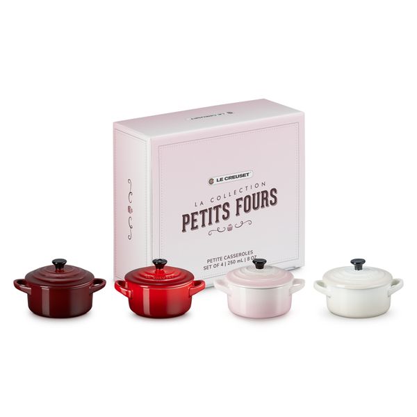 Petits Fours Mini Stoofpannen Set van 4 in Aardewerk 