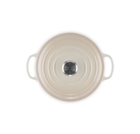 Cocotte haute en fonte émaillée 24cm 5L Meringue  Le Creuset