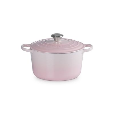 Cocotte haute en fonte émaillée 24cm 5L Shell Pink   Le Creuset