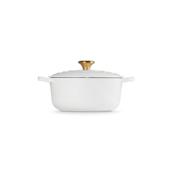 Le Creuset Signature Stoofpan Rond in Geëmailleerd Gietijzer 20cm 2,4l  Wit