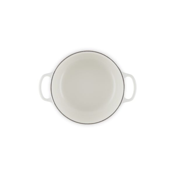 Le Creuset Signature Stoofpan Rond in Geëmailleerd Gietijzer 20cm 2,4l  Wit