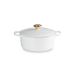 Le Creuset Signature Stoofpan Rond in Geëmailleerd Gietijzer 24cm 4,2l  Wit