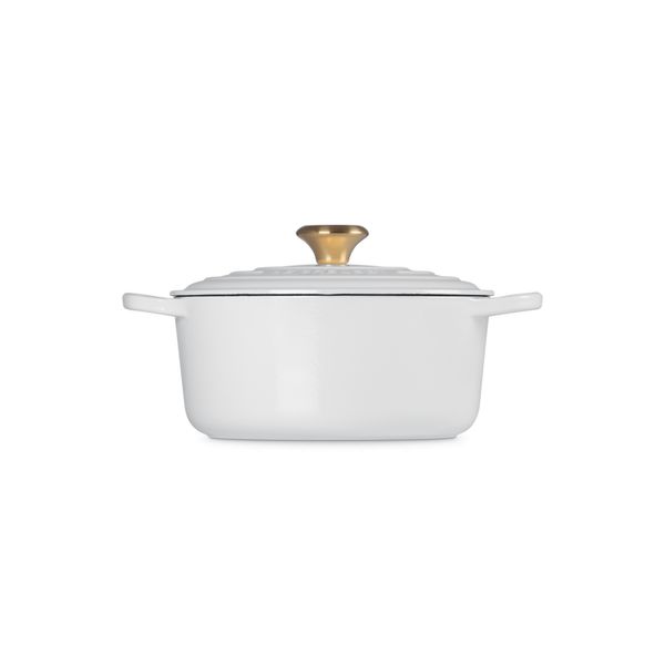 Le Creuset Signature Stoofpan Rond in Geëmailleerd Gietijzer 24cm 4,2l  Wit