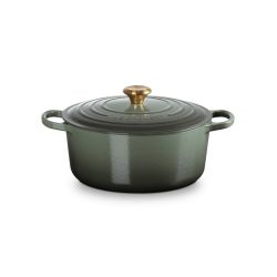 Le Creuset Stoofpan Rond in Geëmailleerd Gietijzer 28 cm Thyme 