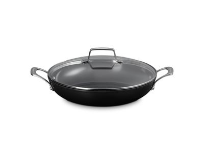 Essential Non-Stick Ceramic Provençaalse Sauteerpan met Glazen Deksel 28cm 3,2l Zwart