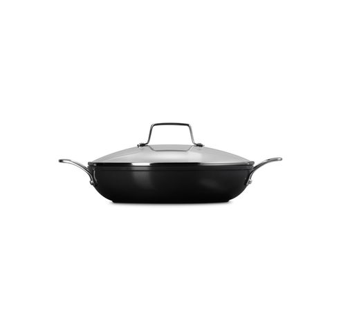 Sauteuse Provençale Céramique Antiadhésive Essential avec Couvercle en Verre 28 cm 3,2 L Noir  Le Creuset