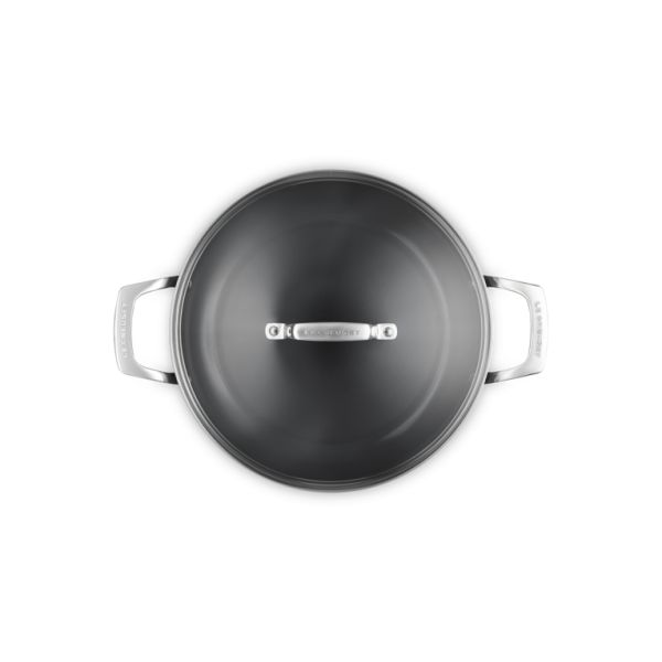 Essential Non-Stick Ceramic Provençaalse Sauteerpan met Glazen Deksel 28cm 3,2l Zwart 