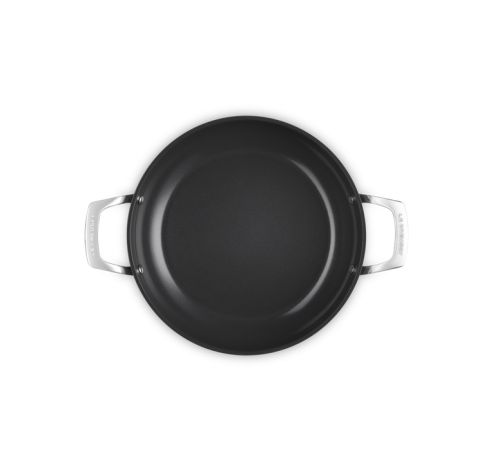 Sauteuse Provençale Céramique Antiadhésive Essential avec Couvercle en Verre 28 cm 3,2 L Noir  Le Creuset