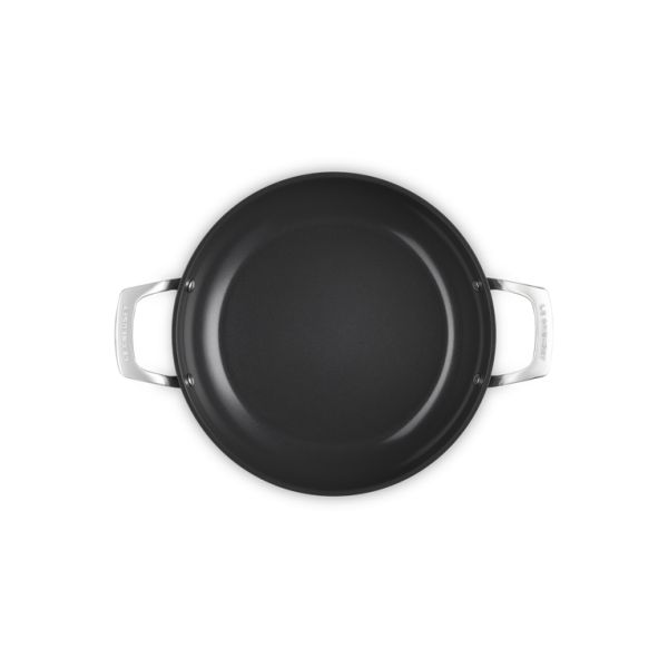 Essential Non-Stick Ceramic Provençaalse Sauteerpan met Glazen Deksel 28cm 3,2l Zwart 