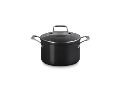 Essential Non-Stick Ceramic Kookpan met Glazen Deksel 20cm 3,8l Zwart