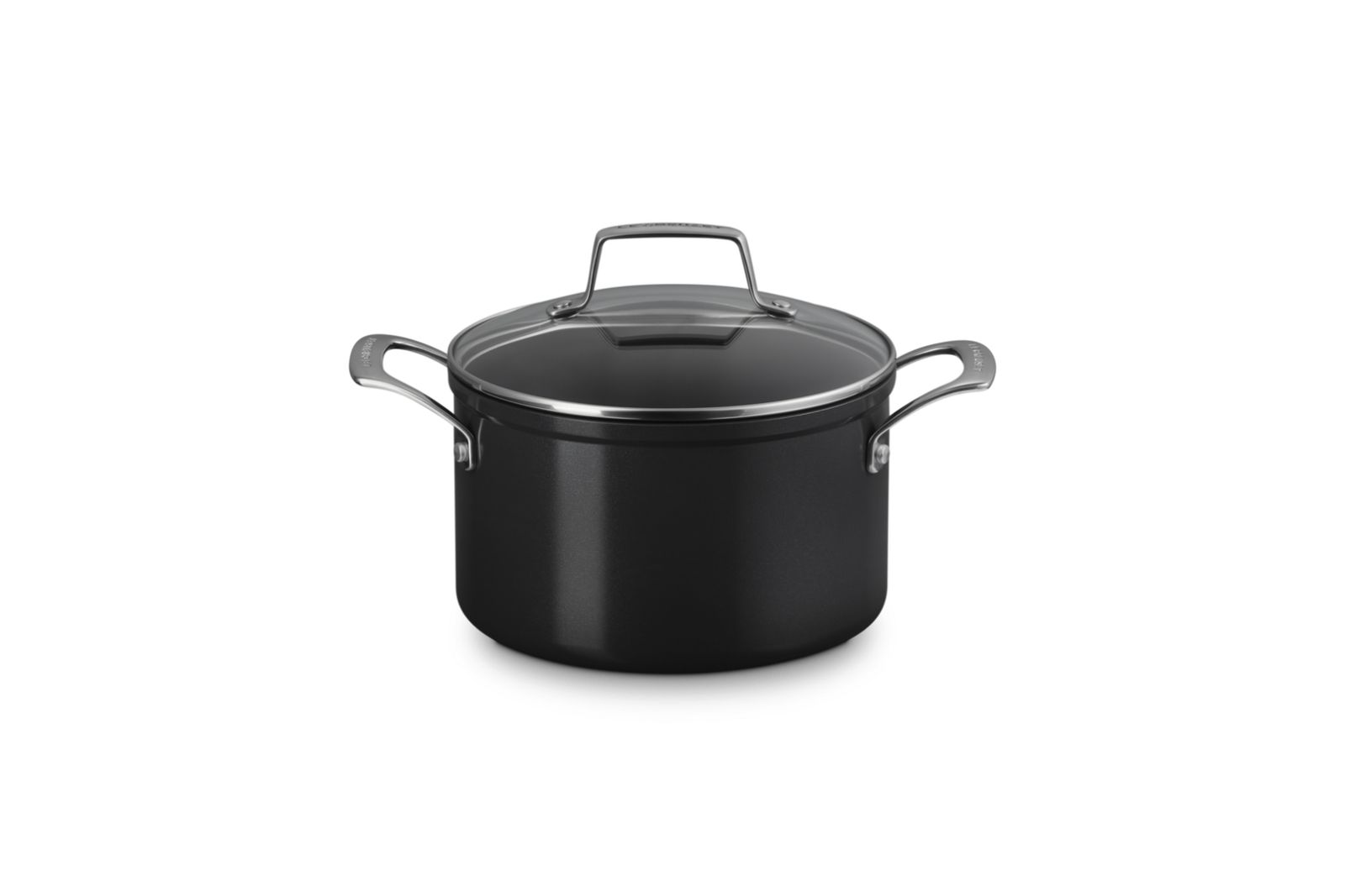 Essential Non-Stick Ceramic Kookpan met Glazen Deksel 20cm 3,8l Zwart