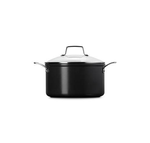 Cuisinière en céramique antiadhésive Essential avec couvercle en verre 24 cm 6,0 l noir  Le Creuset