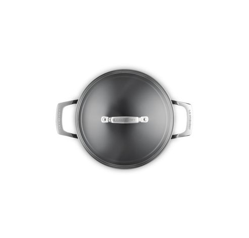 Cuisinière en céramique antiadhésive Essential avec couvercle en verre 24 cm 6,0 l noir  Le Creuset