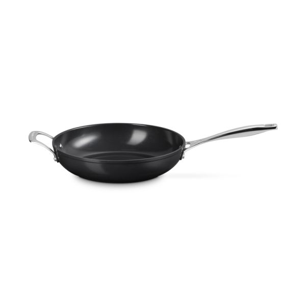 Essential Non-Stick Ceramic Sauteerpan met Hulphandvat 28cm Zwart 