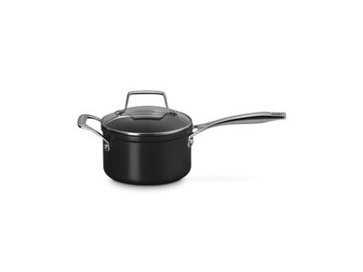 Essential Non-Stick Ceramic Steelpan met Hulphandvat en Glazen Deksel 16cm 1,9l Zwart