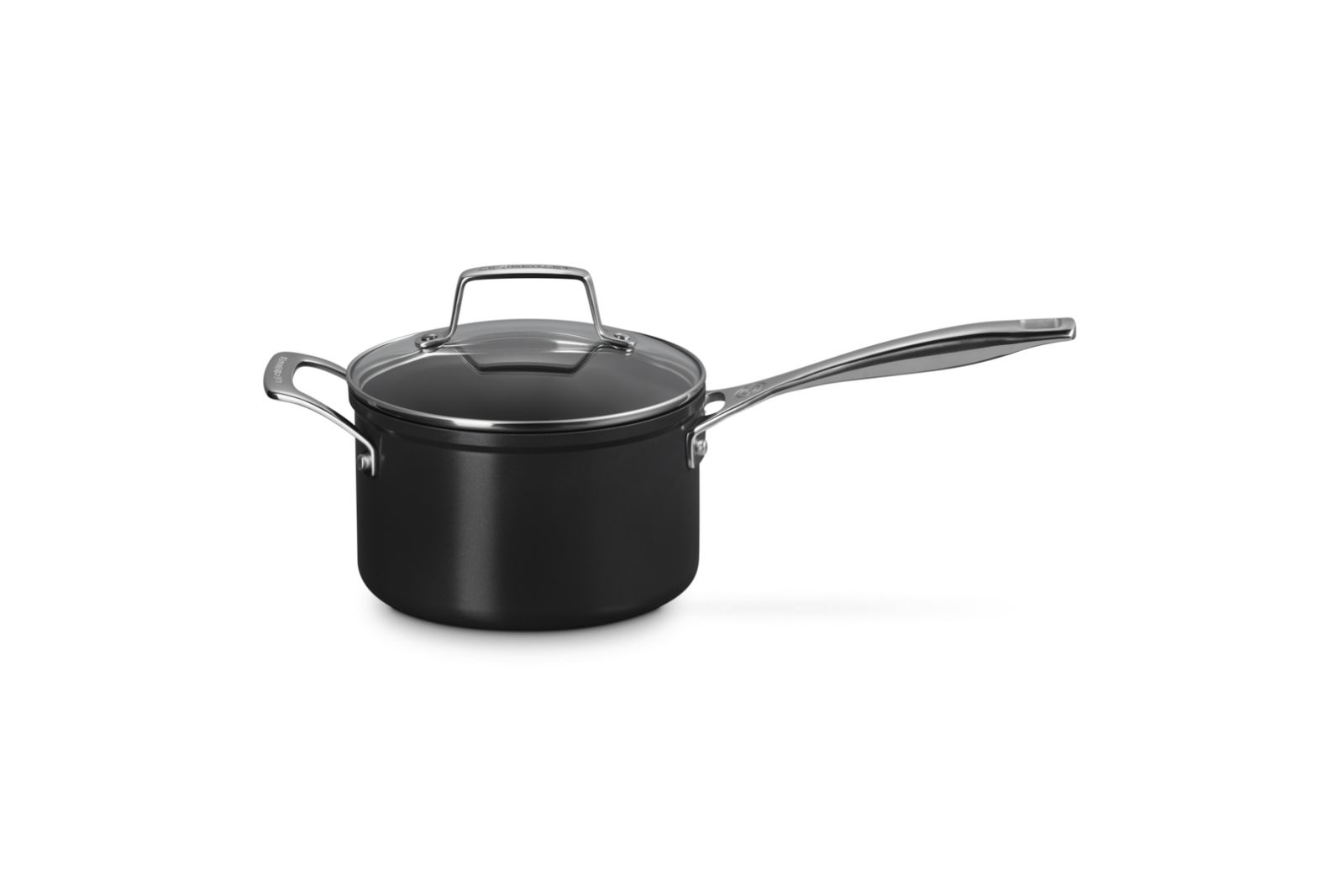 Essential Non-Stick Ceramic Steelpan met Hulphandvat en Glazen Deksel 20cm 3,8l Zwart