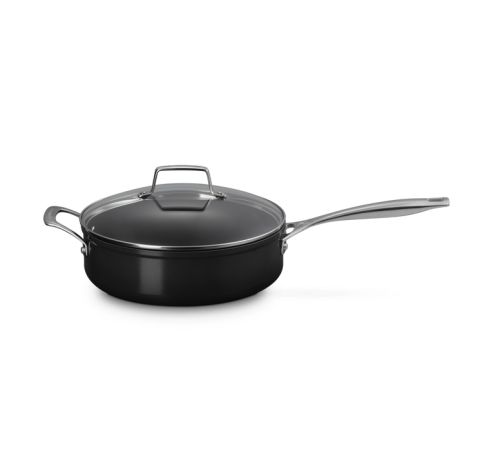 Sauteuse en céramique antiadhésive Essential avec couvercle en verre 26 cm 4,0 l noir  Le Creuset