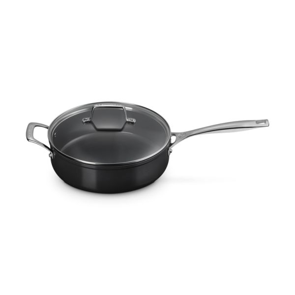 Essential Non-Stick Ceramic Sauteerpan met Glazen Deksel 26cm 4,0l Zwart 