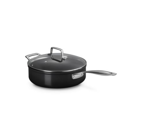 Sauteuse en céramique antiadhésive Essential avec couvercle en verre 26 cm 4,0 l noir  Le Creuset