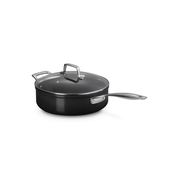 Essential Non-Stick Ceramic Sauteerpan met Glazen Deksel 26cm 4,0l Zwart 