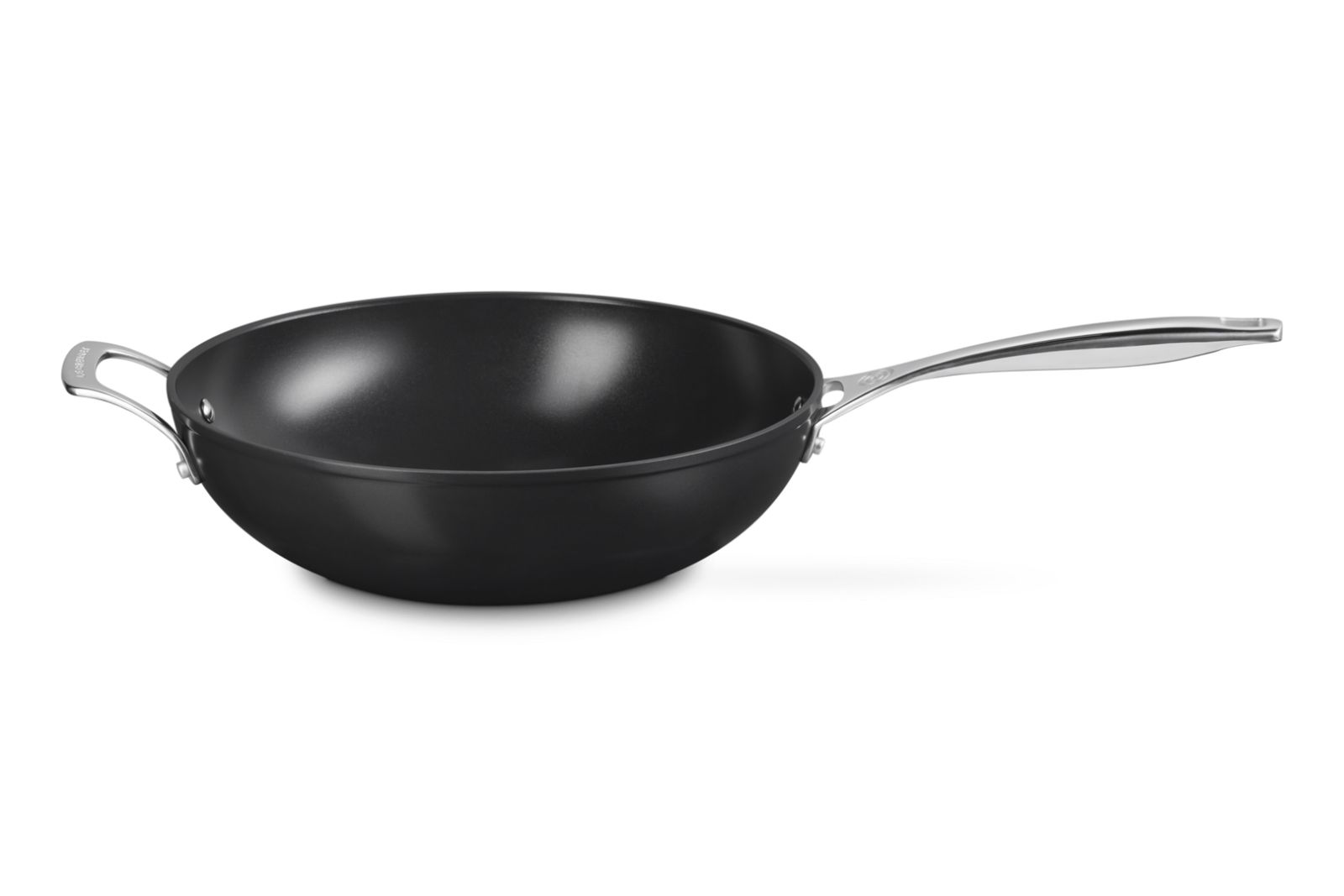 Essential Non-Stick Ceramic Wok met Hulphandvat 30cm 4,7l Zwart