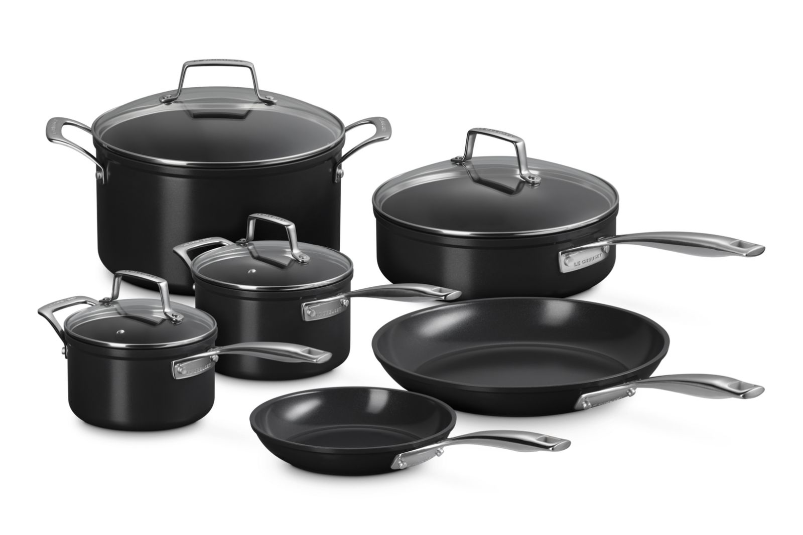 Essential Non-Stick Ceramic Pannenset 6-delig 20cm/28cm/16cm/18cm/24cm/24cm Zwart