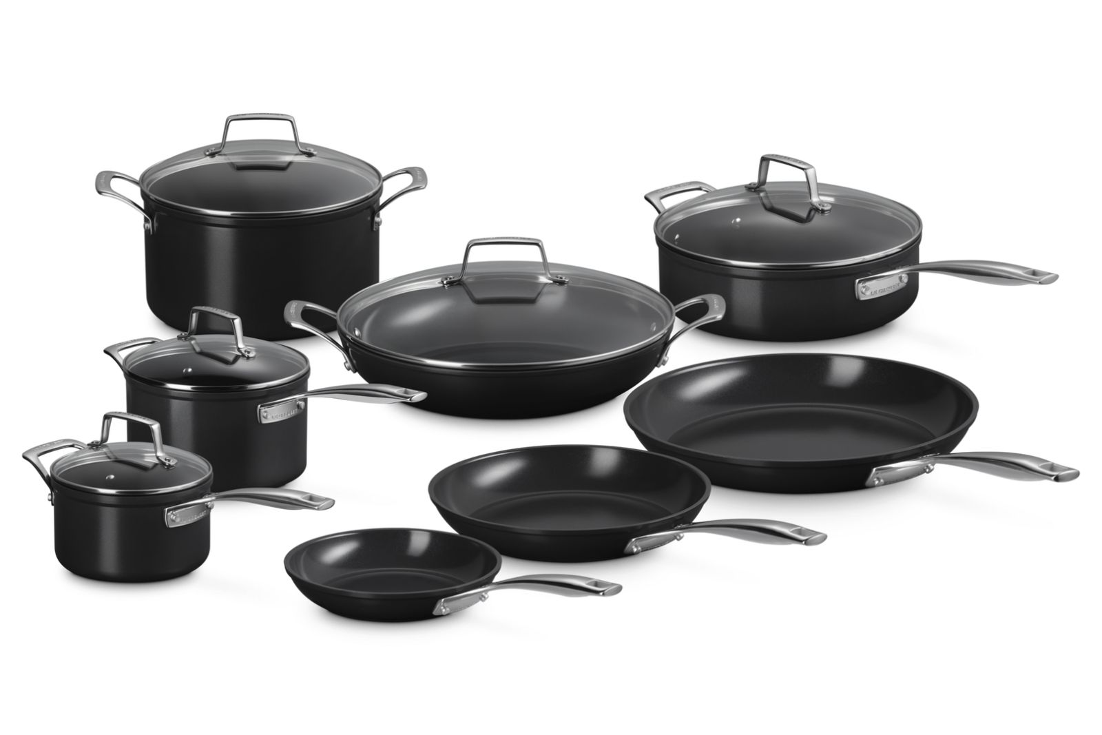 Essential Non-Stick Ceramic Pannenset 8-delig 20cm/26cm/30cm/16cm/20cm/24cm/26cm/30cm Zwart