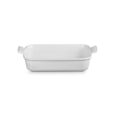 Heritage Ovenschaal  Rechthoekig in aardewerk 32cm 4l  Wit  Le Creuset