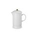 Holly Collection Koffiepot met Pers met Goudkleurig Knop 1l White 