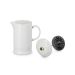 Holly Collection Koffiepot met Pers met Goudkleurig Knop 1l White 