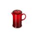 Holly Collection Koffiepot met Pers met Goudkleurig Knop 1l Kersenrood 