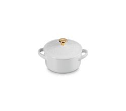 Holly Collection Mini-Braad-/Stoofpan in Aardewerk 10cm White Le Creuset