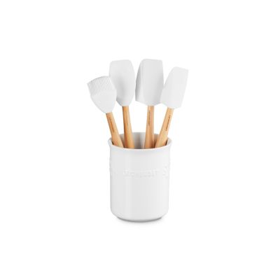 Coffret cadeau avec pot à spatules et 4 spatules Premium Holly Collection  Le Creuset