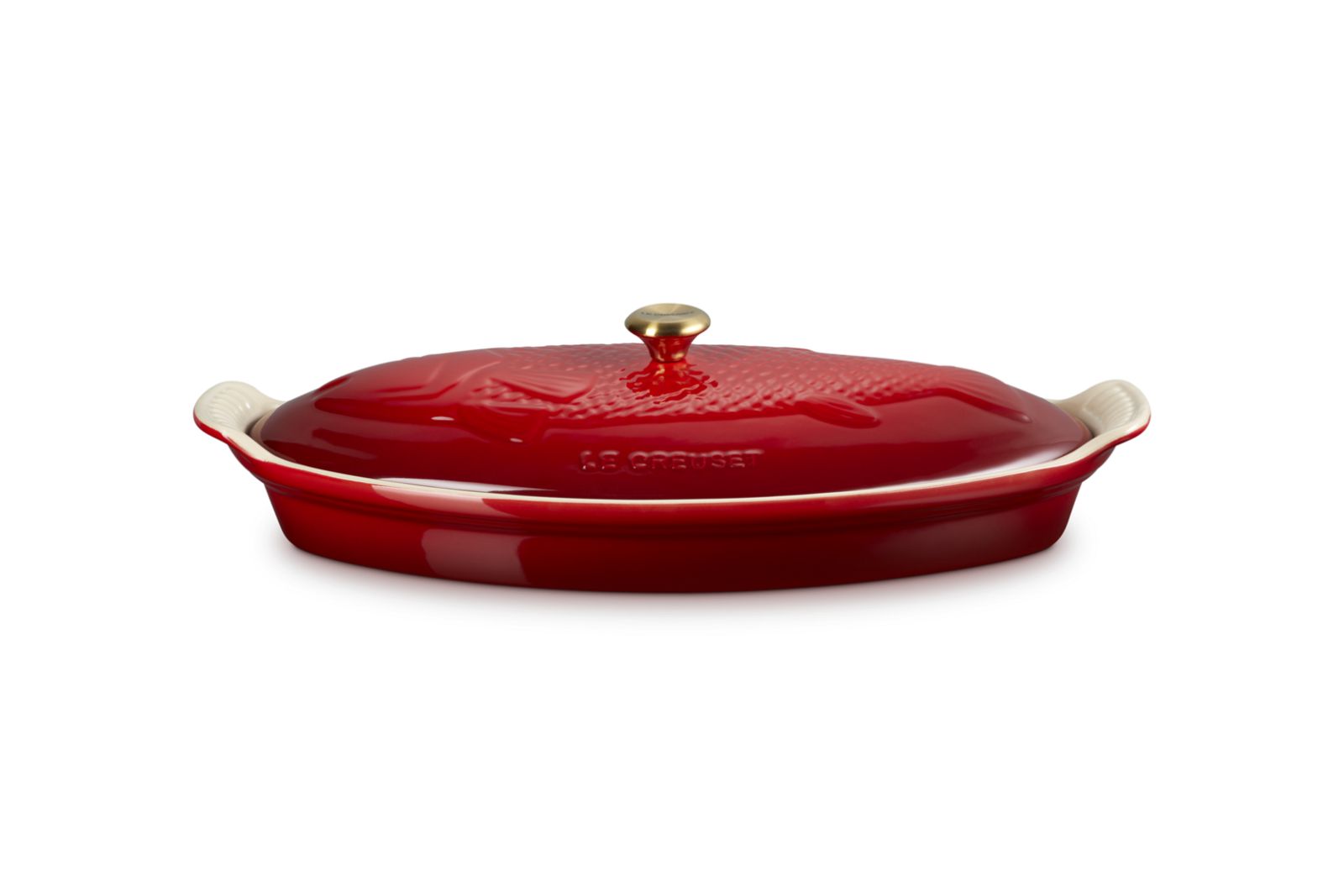 Heritage Ovenschaal in aardwerk Vis Ovaal 34cm 1,6L Kersenrood