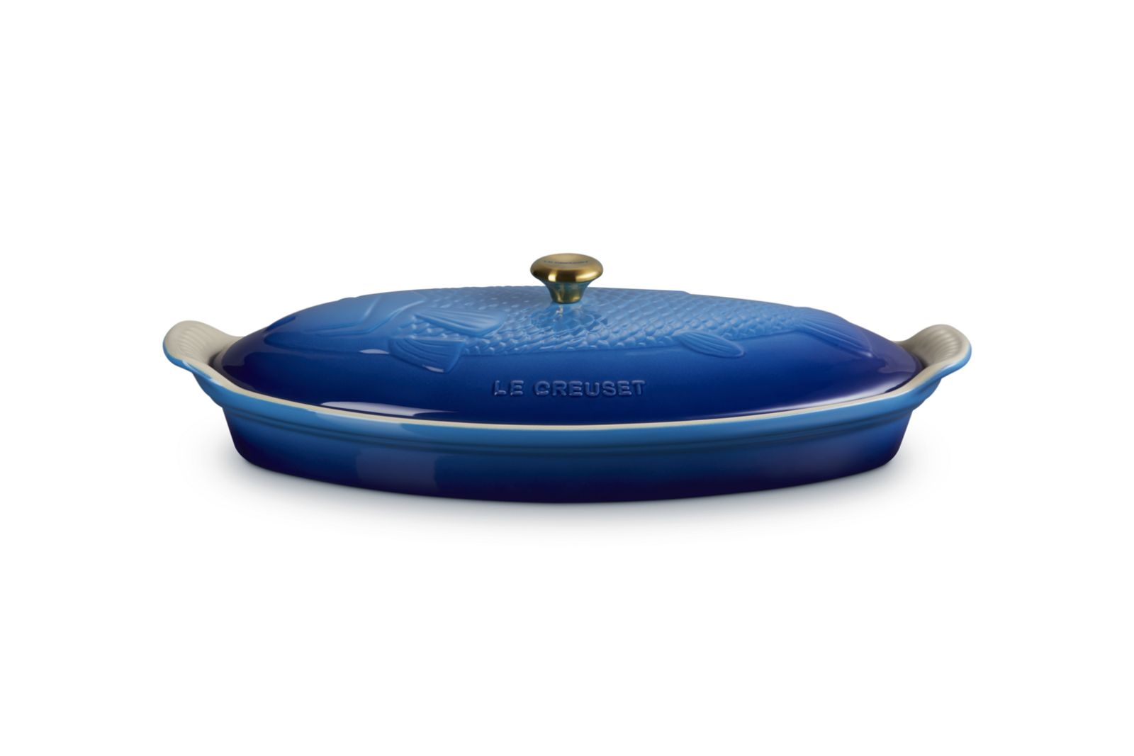 Heritage Ovenschaal in aardwerk Vis Ovaal 34cm 1,6L Azure