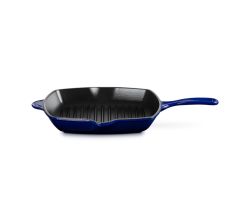 Grillpan vierkant in Geëmailleerd Gietijzer 26cm Indigo Le Creuset