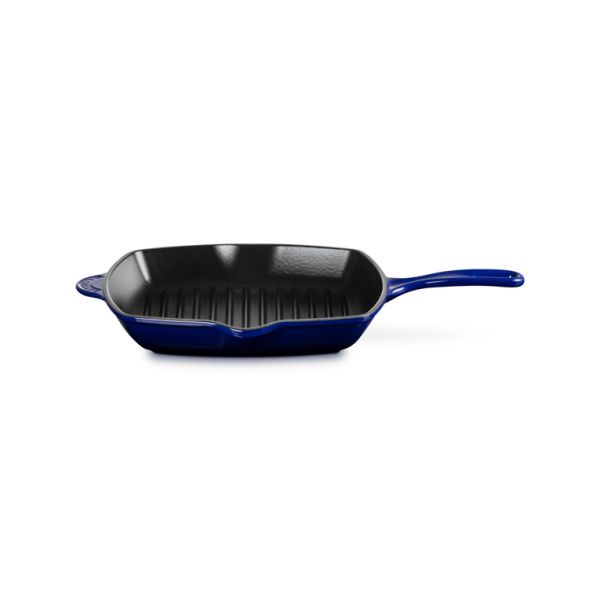 Grillpan vierkant in Geëmailleerd Gietijzer 26cm Indigo 