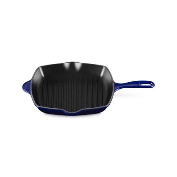 Grillpan vierkant in Geëmailleerd Gietijzer 26cm Indigo 