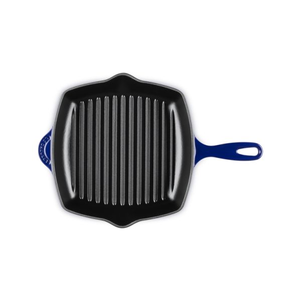 Grillpan vierkant in Geëmailleerd Gietijzer 26cm Indigo 