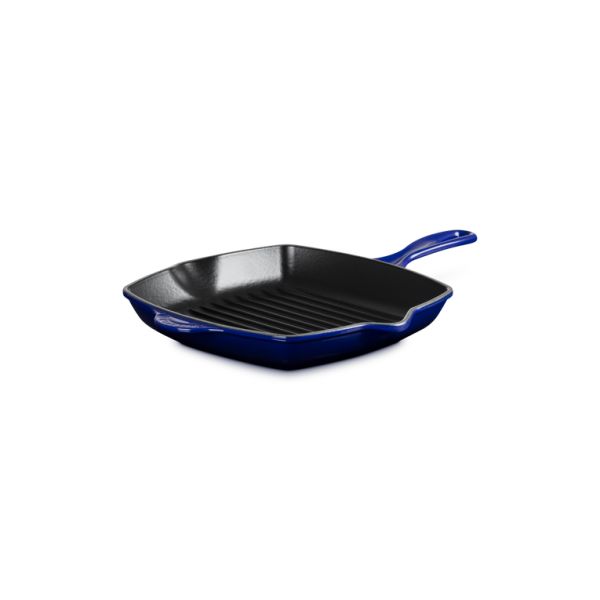 Grillpan vierkant in Geëmailleerd Gietijzer 26cm Indigo 