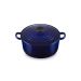 Le Creuset Classic Stoofpan Rond in Geëmailleerd Gietijzer met Zwarte Knop 24cm 4,2l Indigo