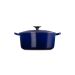 Le Creuset Classic Stoofpan Rond in Geëmailleerd Gietijzer met Zwarte Knop 24cm 4,2l Indigo