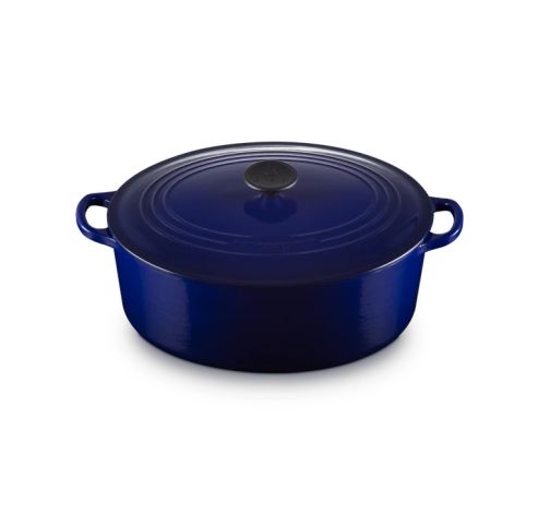 Stoofpan Ovaal in Geëmailleerd Gietijzer 31cm 6,3l Indigo  Le Creuset