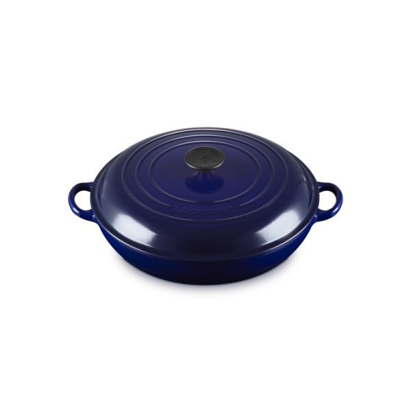 Geëmailleerd Gietijzeren Campagnard Met Kunststof Knop 30cm 3,5l Indigo 