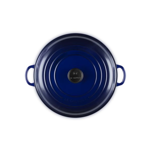 Geëmailleerd Gietijzeren Campagnard Met Kunststof Knop 30cm 3,5l Indigo 