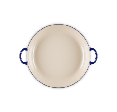 Geëmailleerd Gietijzeren Campagnard Met Kunststof Knop 30cm 3,5l Indigo  Le Creuset